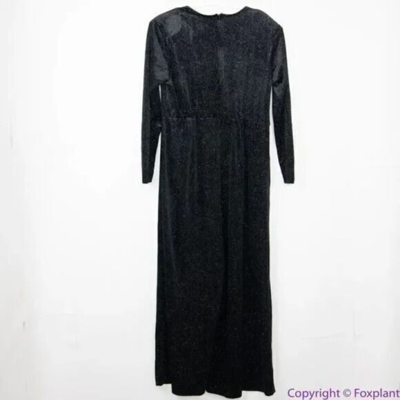 NEW Eloquii‎ black Strong Shoulder Velvet Jumpsuit glitter , 22 - Picture 6 of 16